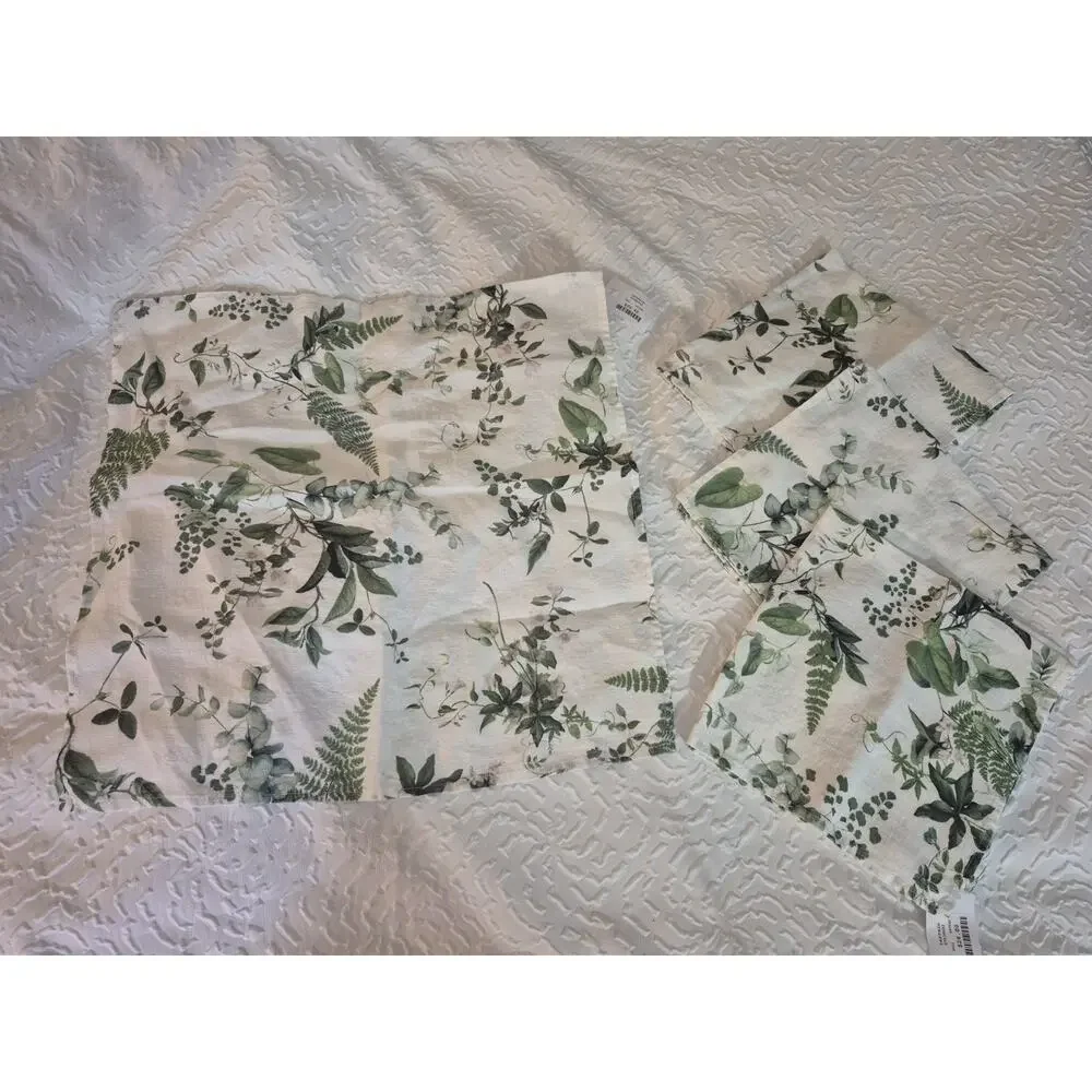 💥 Rare Terrain By Hope Eden Fern Napkin Set 4 Nwt A4